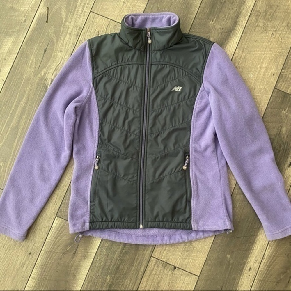 New Balance Purple & Gray nylon and fleece Jacket